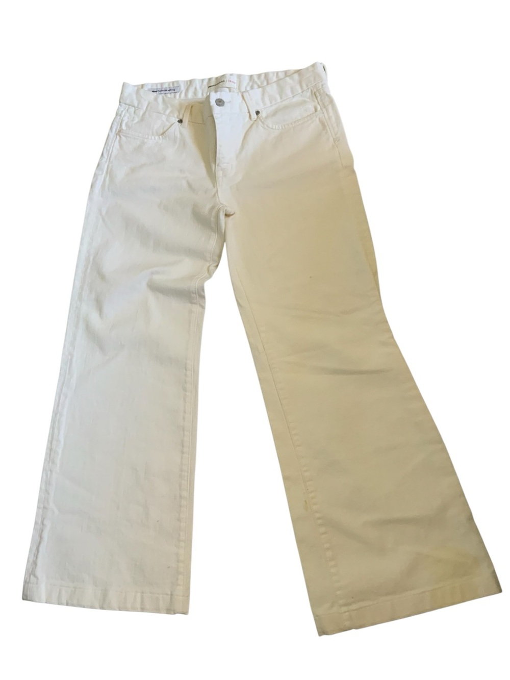 VTG Paper Denim Cloth Jayne  Medium Rise Jean Womens 31 White  Wide Leg